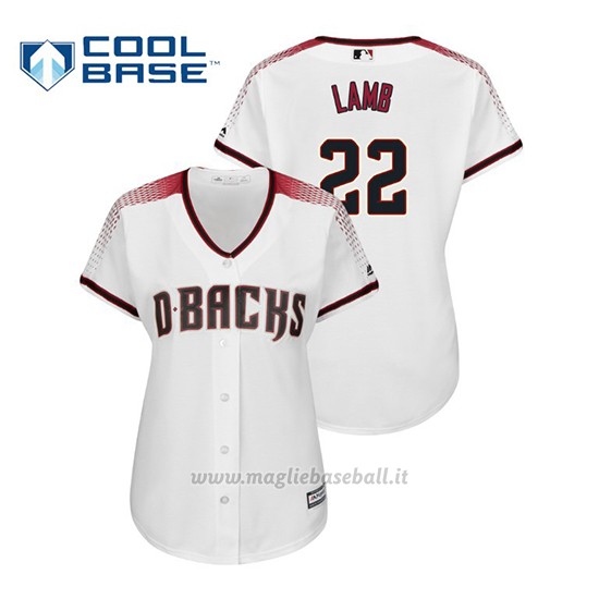 Maglia Baseball Donna Arizona Diamondbacks Jake Lamb Cool Base Majestic 1ªBianco